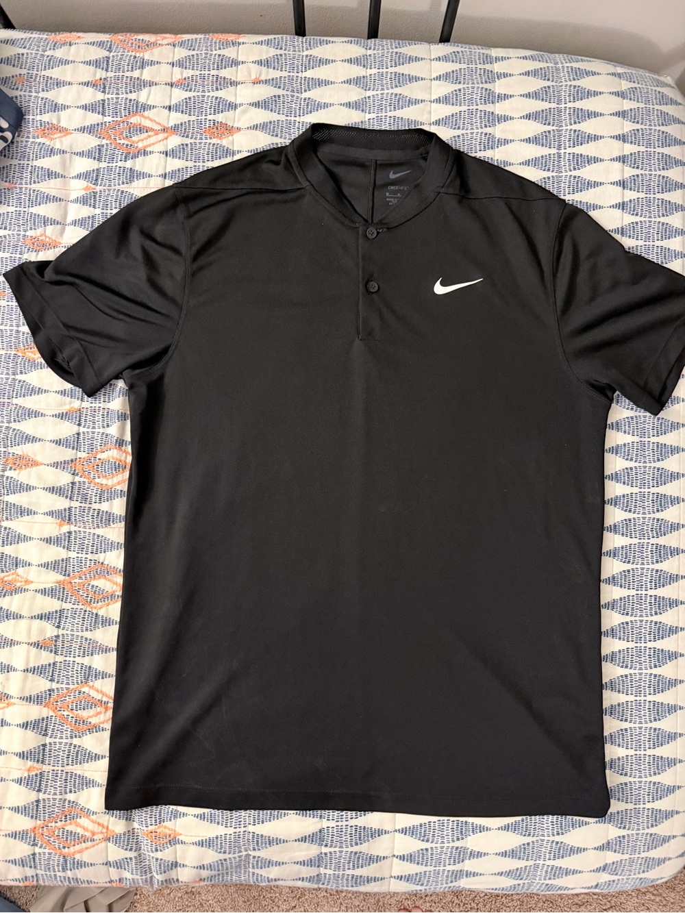 Nike Men’s Dri-Fit Victory Blade Golf Polo Black Size Medium